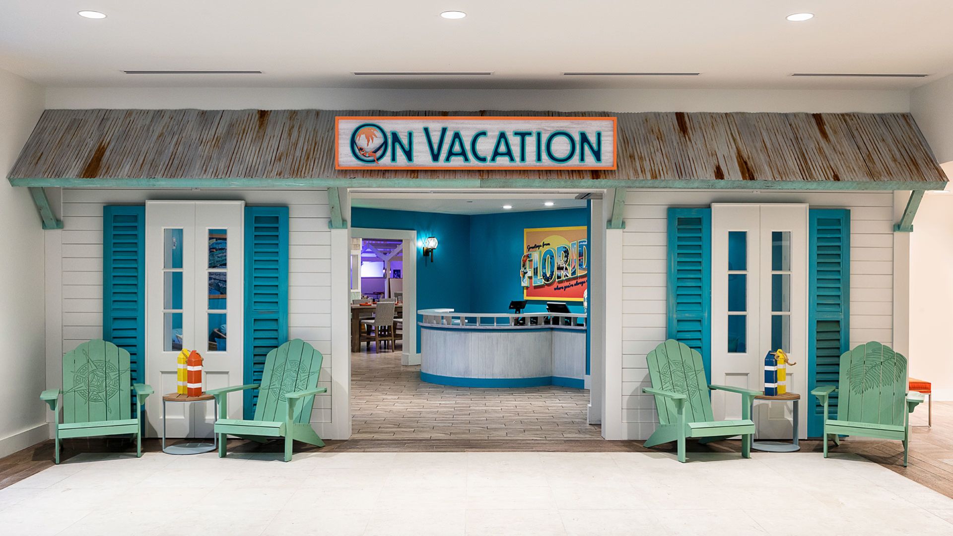 Entrance to On Vacation at Margaritaville Resort Orlando.