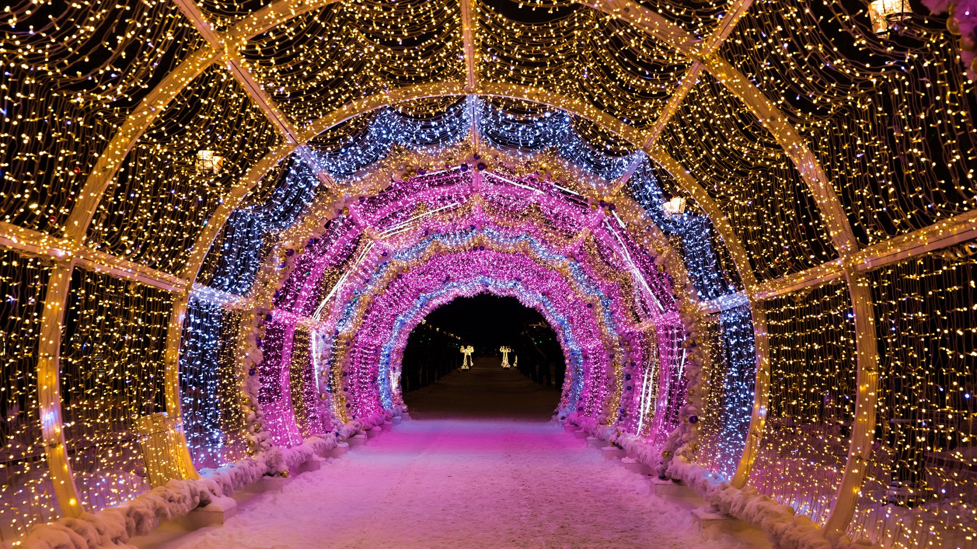 A Tunnel With Lights