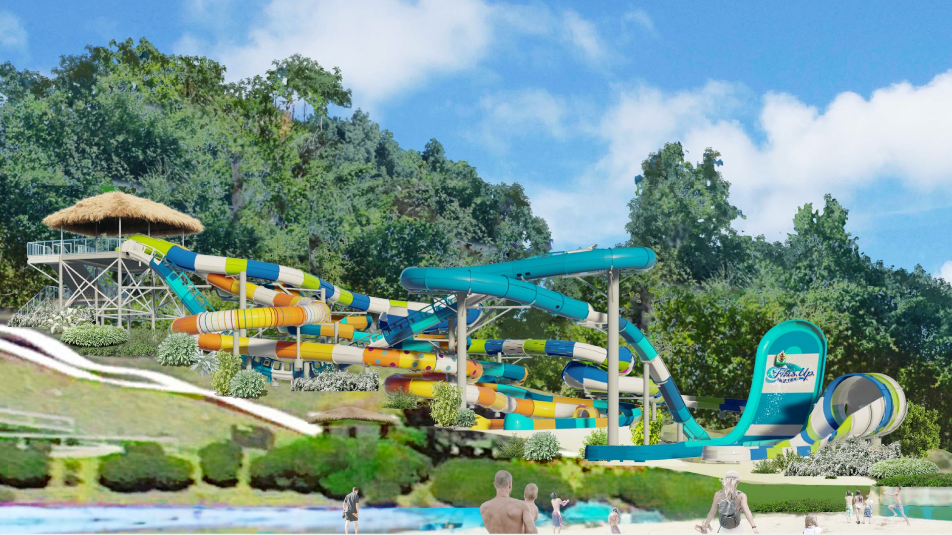 A Water Park With Slides