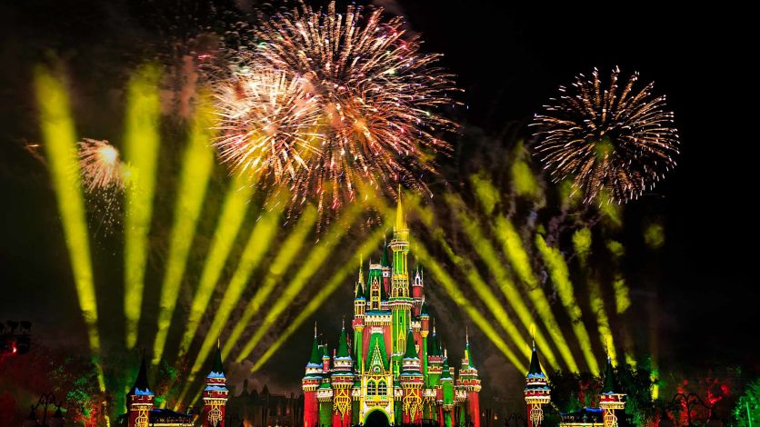 Christmas firework show at the Magic Kingdom - Walt Disney World