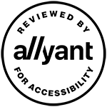Allyant Badge logo black and white